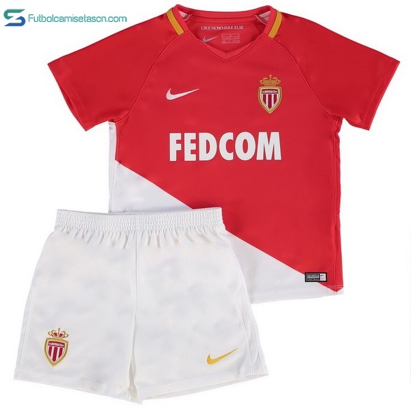 Camiseta AS Monaco Niños 1ª 2017/18